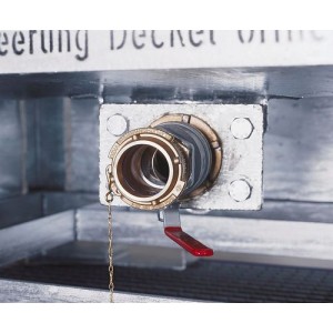 ASF zabojnik s talnim iztokom, 800 l, vroče cinkano