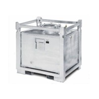 ASF zabojnik, dvojna stena, 800 l, vroče cinkano