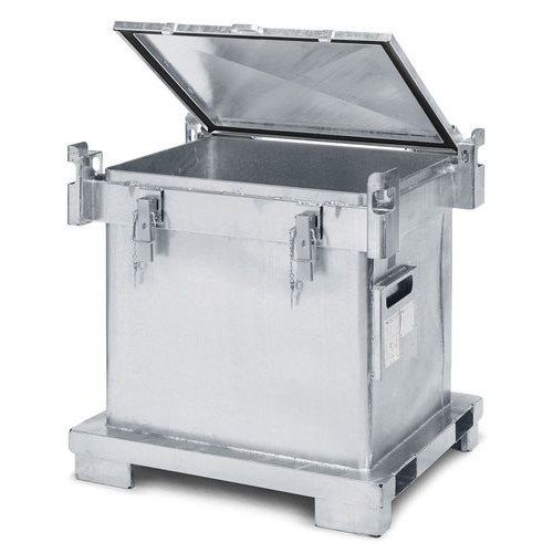 ASP zabojnik za zbiranje in transport, 600 l, vroče cinkano