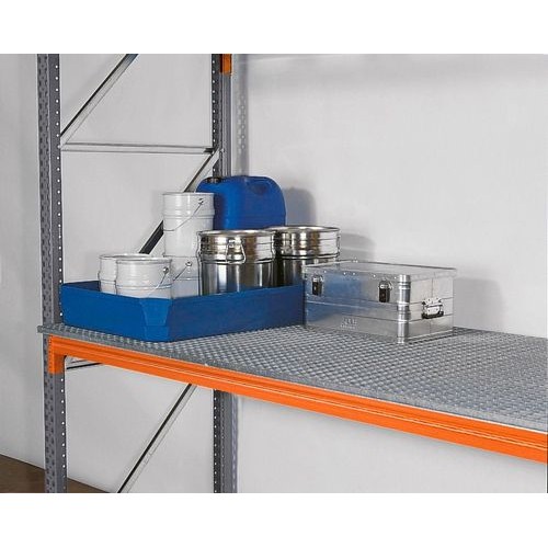 Pocinkana rešetka kot dodatni odlagalni prostor za paletni regal PO 27