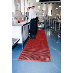 Ergonomske varnostne preproge za mokre prostore ST 9.15, rdeče, 90 x 150 cm