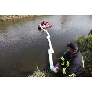 DENSORB oljna pregrada za zadrževanje in vpijanje olja na vodi, 6 m x 20 cm, 2 kosa