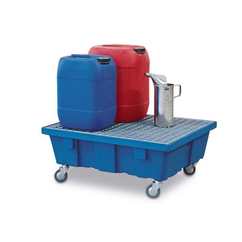 Lovilna posoda classic-line 60l, s kolesi in pocinkano rešetko