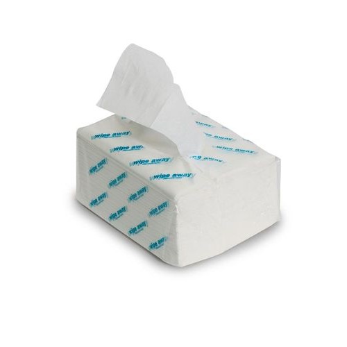 Čistilni robčki, odporni na topila, Z-prepognjeni, 10 vrečk iz folije, beli