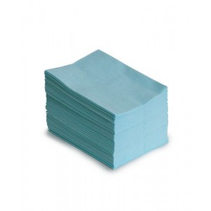 Čistilni robčki, odporni na topila, Z-prepognjeni, 1 dozirna škatla, turkizna