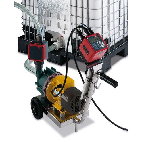 Voziček s števcem in predizbiro količine, za centrifugalne črpalke, primerne za suhi tek