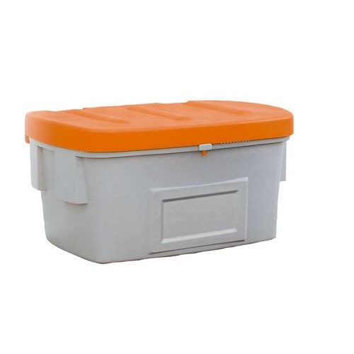 Posoda za pesek SB 550 iz polietilena, 550 l, oranžen pokrov