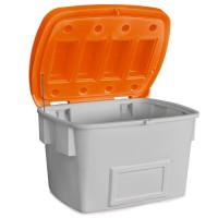 Posoda za pesek SB 700 iz polietilena, 700 l, oranžen pokrov
