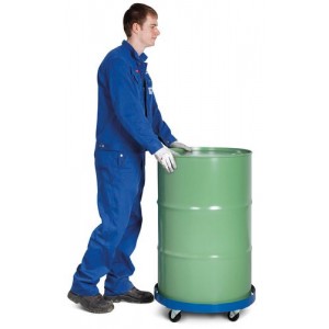 Voziček za 200 litrske sode barvano RAL 5010 (modro), s 4 kolesi