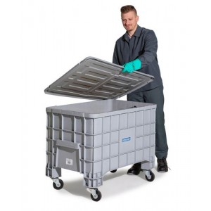 DENSORB  komplet za ukrepanje ob razlitju, škatla s pokrovom in kolesi, univerzalna