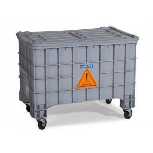 DENSORB  komplet za ukrepanje ob razlitju, škatla s pokrovom in kolesi, univerzalna