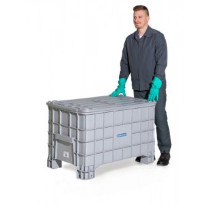 DENSORB komplet za ukrepanje ob razlitju v škatli s pokrovom brez kolesc, univerzalna izvedba