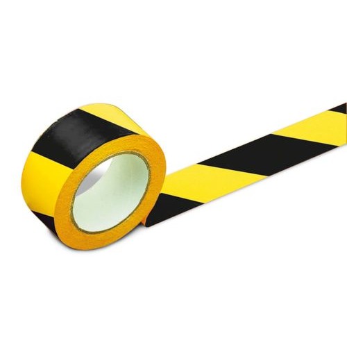Trak za označevanje tal, širine 50 mm, rumen/črn, 2 zvitka