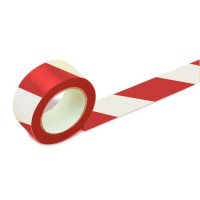 Trak za označevanje tal, širine 50 mm, rdeč/bel, 2 roli