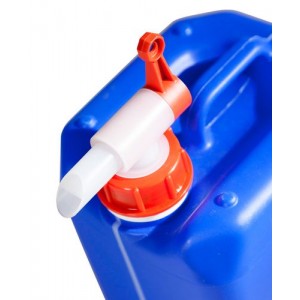 Plastični kanister iz polietilena (PE), 20 l, moder, z vidnim trakom