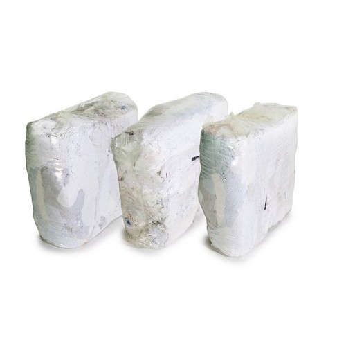 Trikotne čistilne krpe TW iz bele bombažne tkanine, 3 zavitki po 10 kg