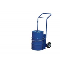 Voziček za sod BK-60 iz jekla, barvano modro, polne gume, za sode do 60 litrov
