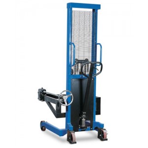 Servo dvigalo sodov, obračanje sodov 180°, jekleni sodi 200 l, široko podvozje, višina dviga 0-1270 mm