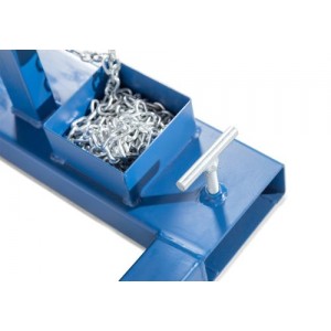 Obračalnik sodov SVK iz jekla, lakiran, za 200-litrske sode, z brezkončno verigo