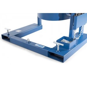 Obračalnik sodov SVK iz jekla, lakiran, za 200-litrske sode, z brezkončno verigo