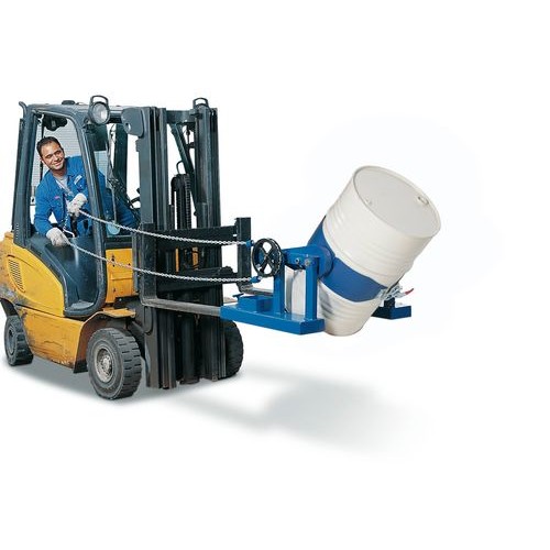 Obračalnik sodov SVK iz jekla, lakiran, za 200-litrske sode, z brezkončno verigo