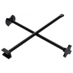 Križni ključ, jeklen, lakiran, za odpiranje najpogostejših zapiral za sode