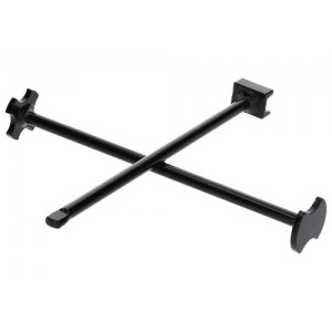 Križni ključ, jeklen, lakiran, za odpiranje najpogostejših zapiral za sode