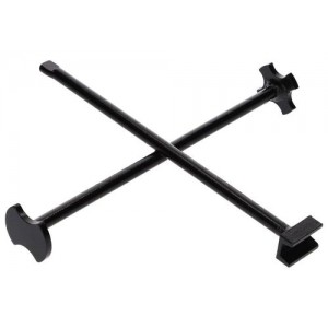 Križni ključ, jeklen, lakiran, za odpiranje najpogostejših zapiral za sode