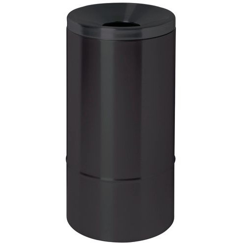 Samougasljivi koš za smeti, 50 l, jeklo, črne barve