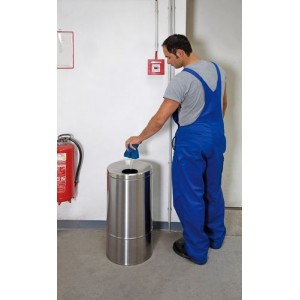 Samougasljivi koš za smeti, 50 l, nerjaveče jeklo