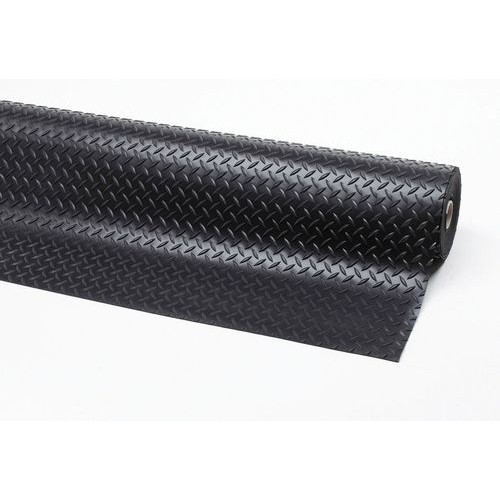 Gumijasti nedrseči tekač Teardrop 91 cm x 22,8 m črn