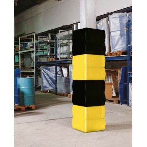 Stebrički zaščitni profil 300 (stebrički do 300x300 mm) iz PE, črn, 500 x 500 x 500 mm, komplet = 2 kosa