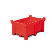 Nakladalna posoda PolyPro iz PE, 260 l, lovilni volumen 240 l, zaprta, rdeča