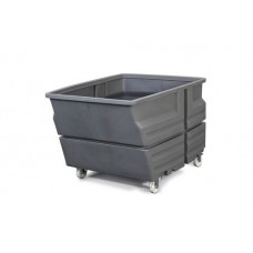 Kontejner iz polietilena (PE), s kolesi, 600 litrov, siv