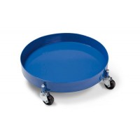 Voziček za sode z neprepustnim jeklenim pladnjem za 200 litrske sode, 4 kolesa, moder