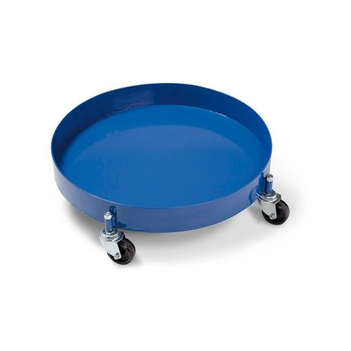 Voziček za sode z neprepustnim jeklenim pladnjem za 200 litrske sode, 4 kolesa, moder