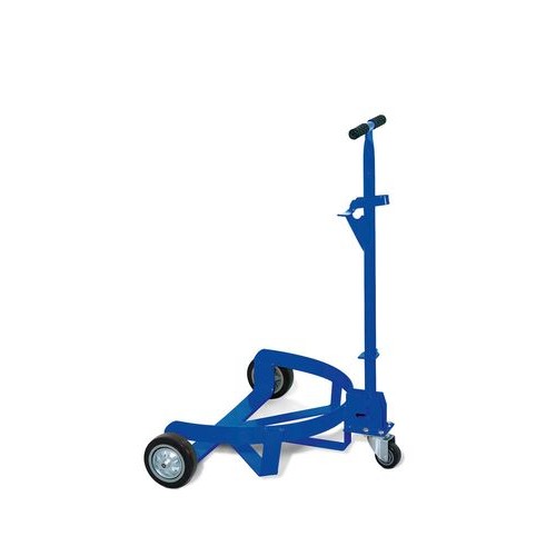 Voziček za sode CADDY iz jekla, za 200 l sode, nosilnost 250 kg, 2 kolesi, 1 krmilno kolo, ročica/vlečni drog