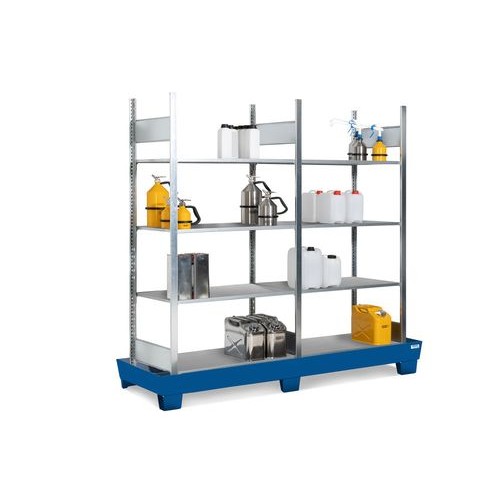 Regal RPF 2060 za vnetljive snovi, barvana zbirna posoda, 8 pocinkanih polic