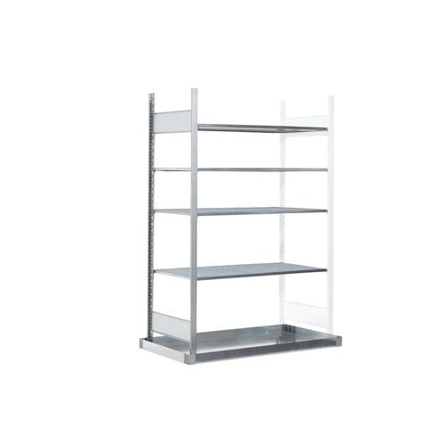 Regal GRB 1340 za vnetljive materiale, s talno posodo 1306 x 526 x 2000 mm, dodatna enota