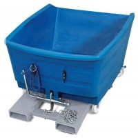 Prekucna posoda iz polietilena (PE), prostornina 750 l, modra