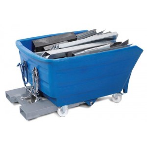 Prekucna posoda iz polietilena (PE), prostornina 750 l, modra