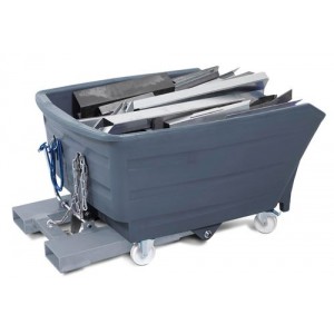 Prekucna posoda iz polietilena (PE), prostornina 500 litrov, siva