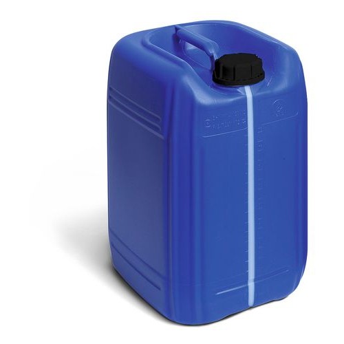 Plastični kanister iz polietilena (PE), 20 l, moder, z vidnim trakom