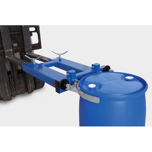 Objemka za sod SK-S, nastavek za viličar iz barvanega jekla, za 1 x 200 l jekleni ali plastični sod