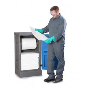 DENSORB dozirna postaja S za ukrepanje ob razlitju olja, z 1-krilnimi vrati