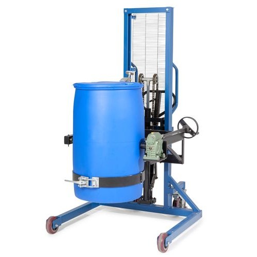 Servo dvigalo sodov, obračanje sodov 180°, sodi 200 do 220 l, široko podvozje, višina dviga 0-1270 mm