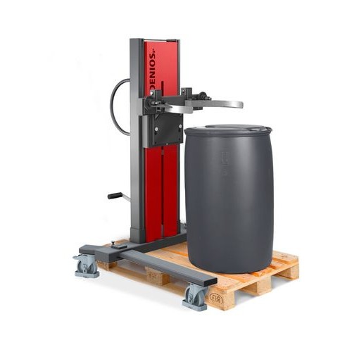 Secu Ex dvigalo sodov, objemka sodov, sodi 200 do 220 l, podvozje v obliki črke V, višina dviga 0-820 mm, ATEX