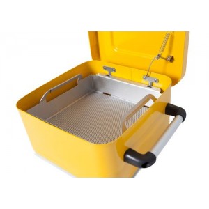 Čistilnik majhnih delov FALCON iz jekla, lakiran, s košaro za dele, 8 l