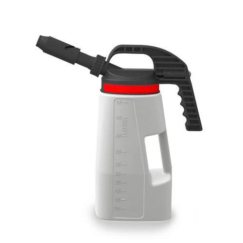 FALCON točilni vrč LubriFlex iz polietilena (HDPE), z zamenljivo šobo, 5 l