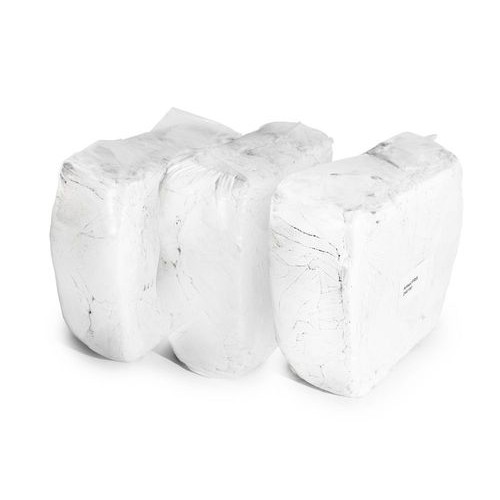 Čistilna krpa, frotir, bela, 10 kg stiskana krogla